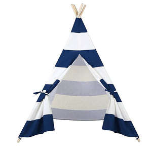 Alcazie Tent/Tepee - Blue and White Striped