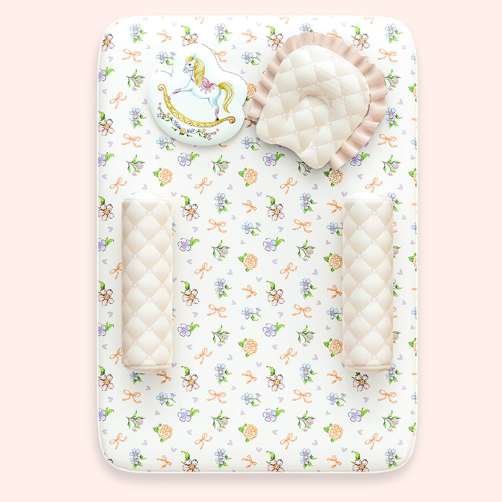 Alcazie 5 Pc Organic New Born Bed Set - Heirloom