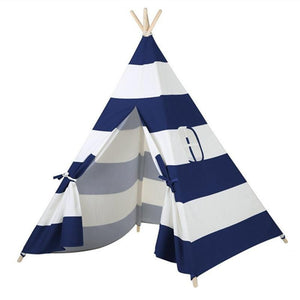 Alcazie Tent/Tepee - Blue and White Striped
