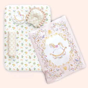 Alcazie 6 Pc Organic New Born Bed Set - Heirloom