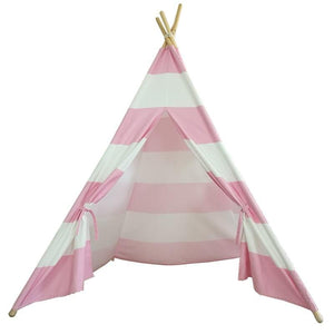 Alcazie Tent/Tepee - Pink and White Striped