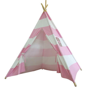 Alcazie Tent/Tepee - Pink and White Striped