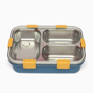 Alcazie 3 Compartment Stainless Steel Lunch Box - Kids Park