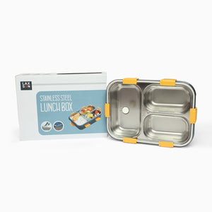 Alcazie 3 Compartment Stainless Steel Lunch Box - Kids Park
