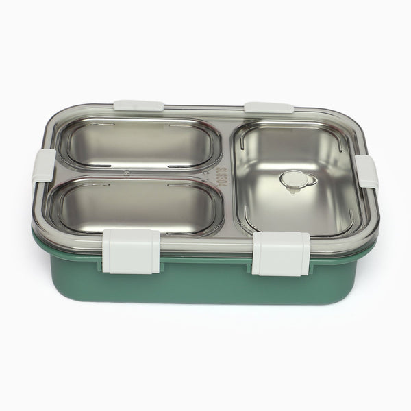 Alcazie 3-Compartment Stainless Steel Lunch Box - Kids Park