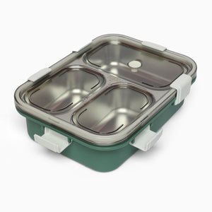 Alcazie 3-Compartment Stainless Steel Lunch Box - Kids Park
