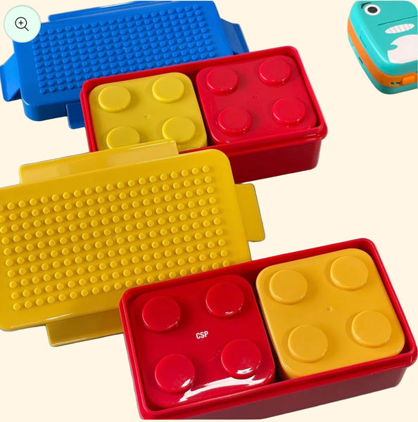 Alcazie Block and Bites - Perfect Leakproof, BPA Free Snackbox