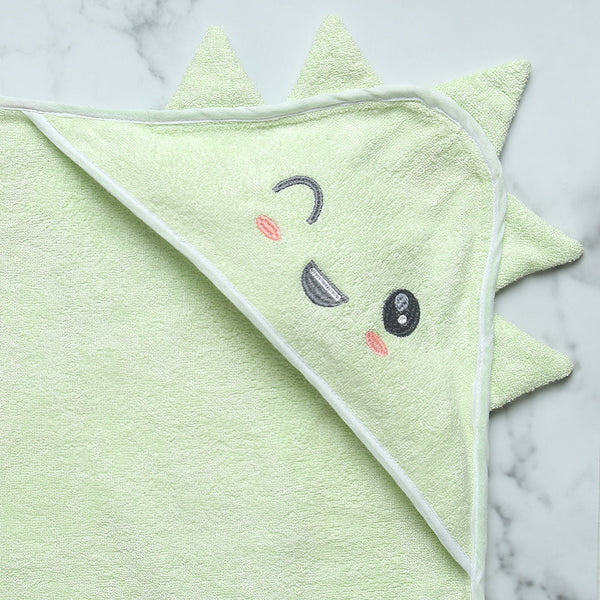 Alcazie Bamboo Cotton Baby Hooded Towel - Dino