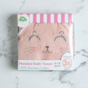 Alcazie Bamboo Cotton Baby Hooded Towel - Kitty