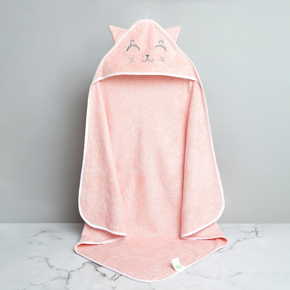 Alcazie Bamboo Cotton Baby Hooded Towel - Kitty