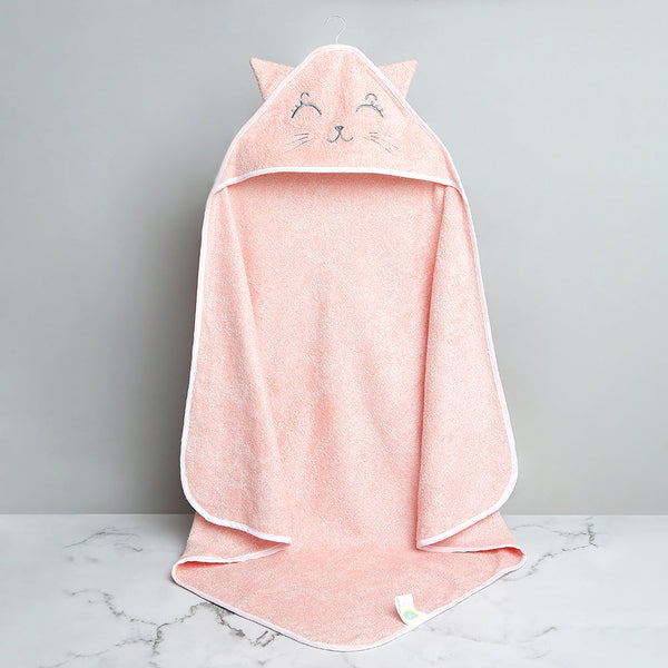 Alcazie Bamboo Cotton Baby Hooded Towel - Kitty