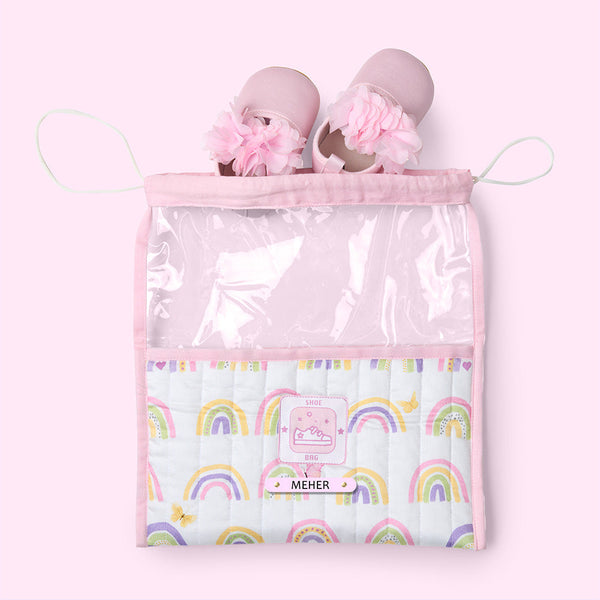 Alcazie Organic Shoe Bag - Rainbow Dreams