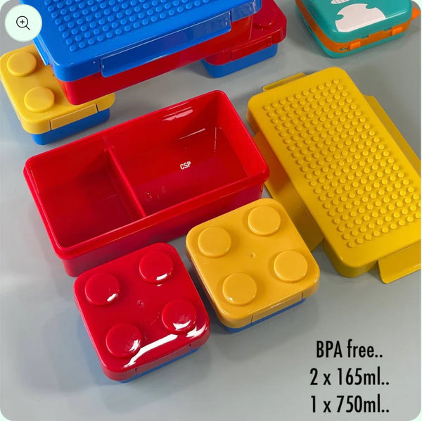 Alcazie Block and Bites - Perfect Leakproof, BPA Free Snackbox