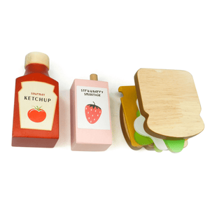 Alcazie Playbox Toasty House Wooden Play Food - 13 Pcs