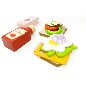 Alcazie Playbox Toasty House Wooden Play Food - 13 Pcs