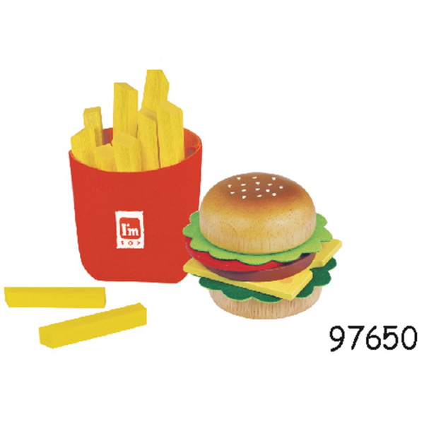 Alcazie I'M Toy Burger & Fries Play Set