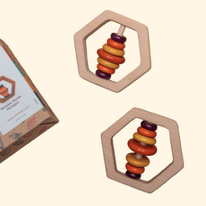 Ariro Wooden Rattle Hexagon