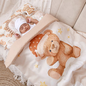 Alcazie 6 Pc Organic New Born Bed Set- Cuddle Bear