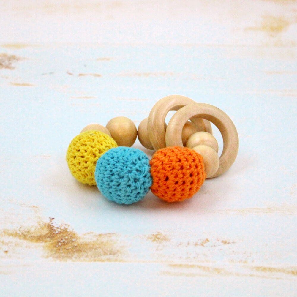 Wooden Teether and Rattle Rings