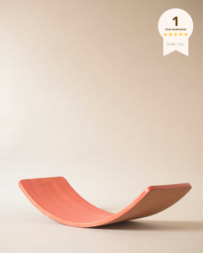 Curvy board 2.0 (Cork-Lined Balance Board in Madder Red)