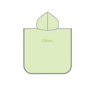 Alcazie Bamboo Cotton Hooded Poncho - Dino