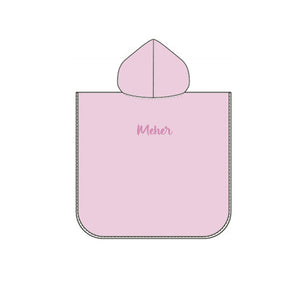 Alcazie Bamboo Cotton Hooded Poncho - Kitty