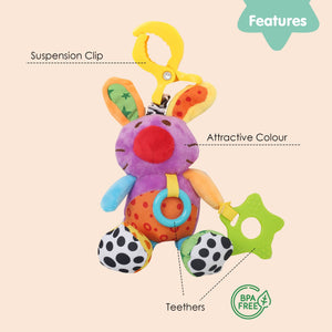 Alcazie Cute Purple Hanging Pulling Toy With Teether