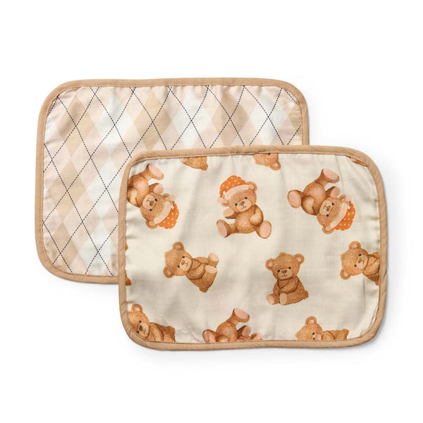 Alcazie Set of 2 Organic Rai Pillow Cover - Cuddle Bear