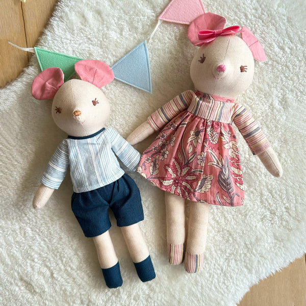 Alcazie Little Brother & Big Sister  Pair of Doll