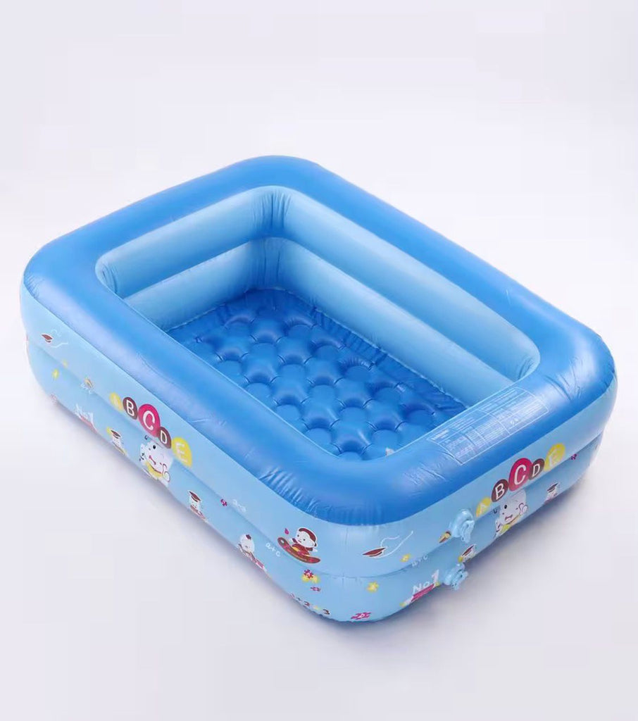 Alcazie Fab N Funky Inflatable Baby Bath Tub| Durable Long-lasting Material| Easy to Inflate| Cushioned Bottom - Blue
