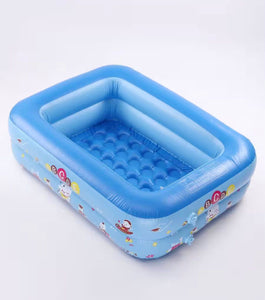 Alcazie Fab N Funky Inflatable Baby Bath Tub| Durable Long-lasting Material| Easy to Inflate| Cushioned Bottom - Blue