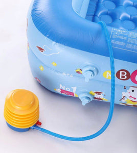 Alcazie Fab N Funky Inflatable Baby Bath Tub| Durable Long-lasting Material| Easy to Inflate| Cushioned Bottom - Blue
