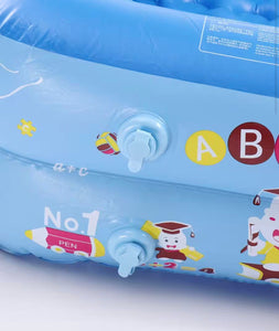 Alcazie Fab N Funky Inflatable Baby Bath Tub| Durable Long-lasting Material| Easy to Inflate| Cushioned Bottom - Blue