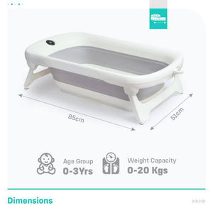 Alcazie Bubble Double Smart Baby Bath Tub With Smart Water Temperature Plug