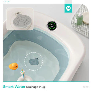 Alcazie Bubble Double Smart Baby Bath Tub With Smart Water Temperature Plug
