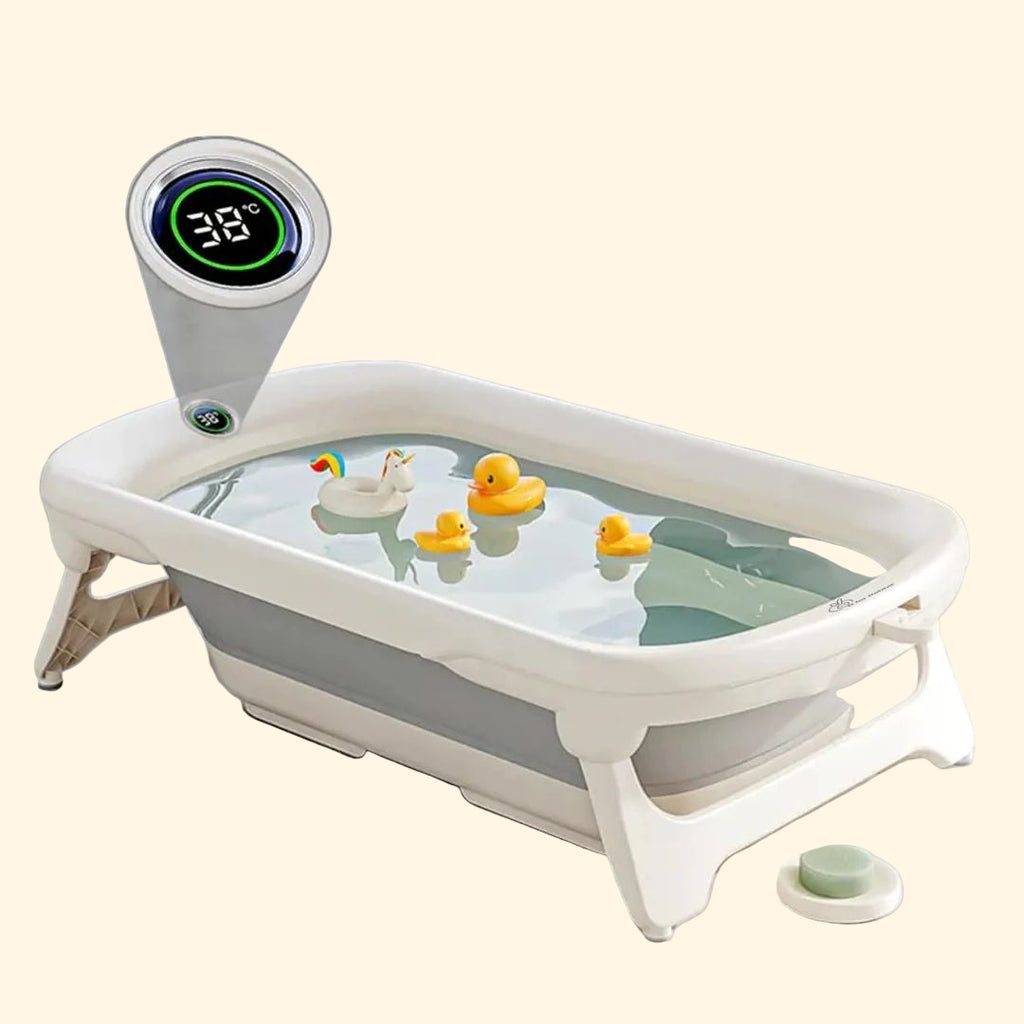 Alcazie Bubble Double Smart Baby Bath Tub With Smart Water Temperature Plug