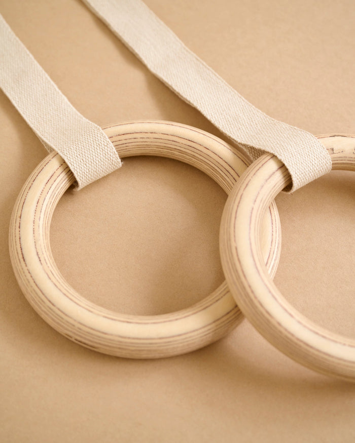 Gymnastic Rings or “Roman” Rings Attachment for Transformable Pikler Triangle