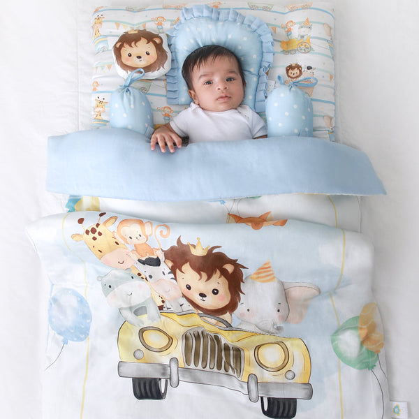 Alcazie 6 Pc Organic New Born Bed Set - Joy Ride