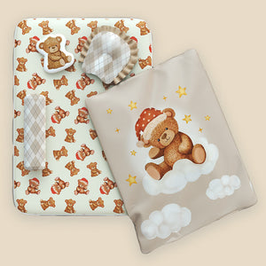 Alcazie 6 Pc Organic New Born Bed Set- Cuddle Bear