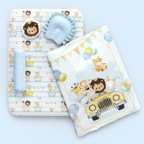 Alcazie 6 Pc Organic New Born Bed Set - Joy Ride