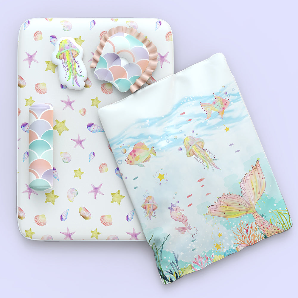 Alcazie 6 Pc Organic New Born Bed Set - Sea Fantasy