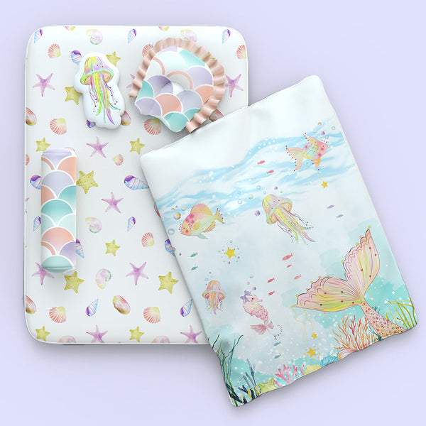 Alcazie 6 Pc Organic New Born Bed Set - Sea Fantasy