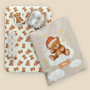Alcazie 6 Pc Organic New Born Bed Set- Cuddle Bear