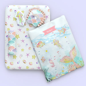 Alcazie 6 Pc Organic New Born Bed Set - Sea Fantasy