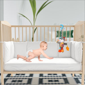 Alcazie Puppy Love Multicolour Hanging Pulling Toy With Teether