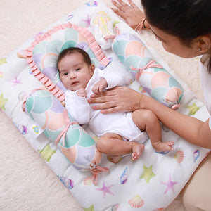 Alcazie 5 Pc Organic New Born Bed Set - Sea Fantasy