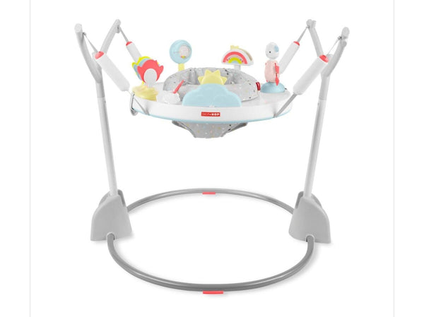 Alcazie Baby Activity Play Bouncer for Baby Ages 4m+ Silver Lining Cloud, Foldable