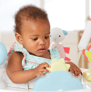 Alcazie Baby Activity Play Bouncer for Baby Ages 4m+ Silver Lining Cloud, Foldable