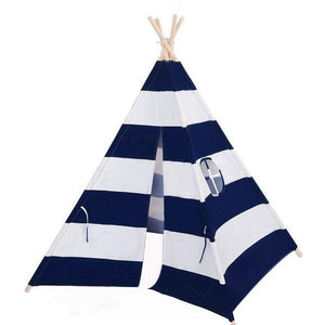 Alcazie Tent/Tepee - Blue and White Striped