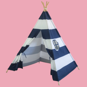Alcazie Tent/Tepee - Blue and White Striped
